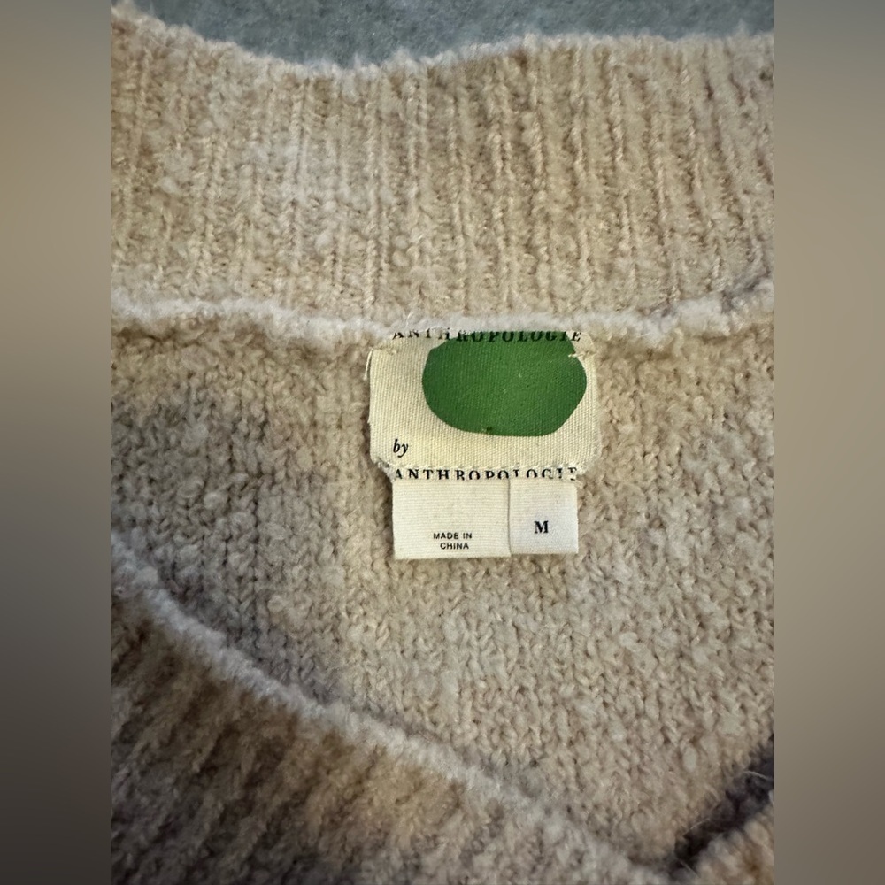 Anthropologie cream sweater size M - Picture 4 of 8